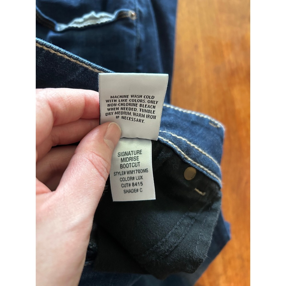 Hudson Signature Midrise Bootcut Jeans Lux Dark Wash 31 Flap Pocket WM170DMS - Picture 7 of 7
